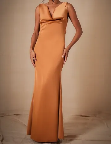 Rochie lunga PRETTYLITTLETHING, maro