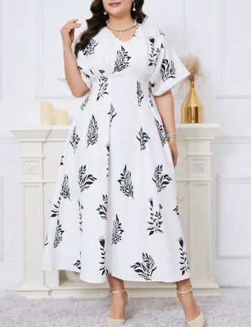 Rochie lunga SHEIN CURVE, alb
