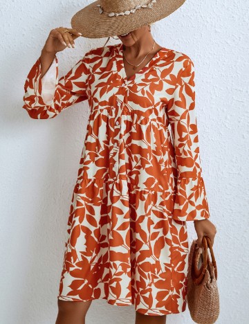 Rochie scurta SHEIN, portocaliu