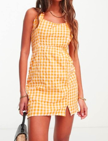 Rochie scurta ASOS, alb/portocaliu