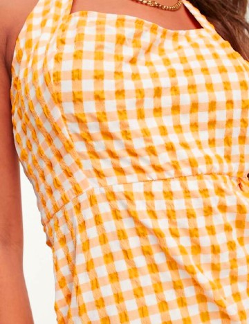 Rochie scurta ASOS, alb/portocaliu