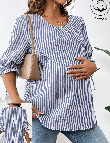 Bluza SHEIN Maternity, albastru Albastru