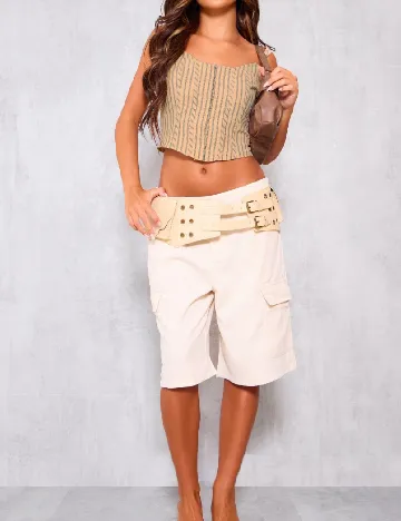 Top PRETTYLITTLETHING, bej