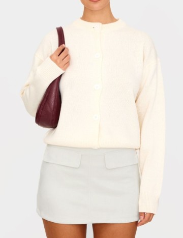 Fusta PRETTYLITTLETHING, gri deschis