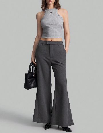 Pantaloni SHEIN, gri inchis