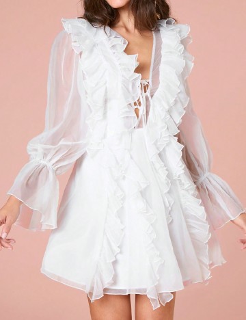 Rochie scurta SHEIN, alb