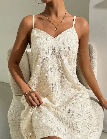 Rochie scurta SHEIN, crem