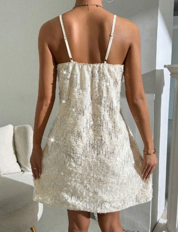 Rochie scurta SHEIN, crem