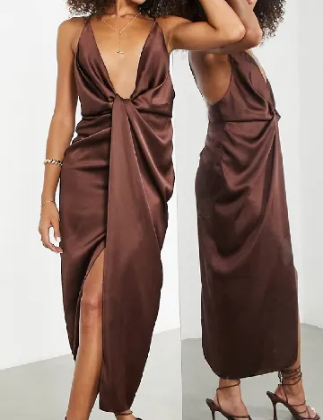 Rochie medie ASOS, maro