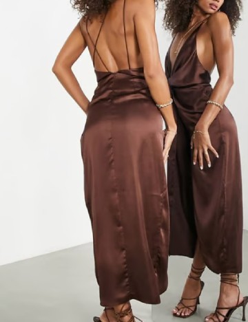 Rochie medie ASOS, maro