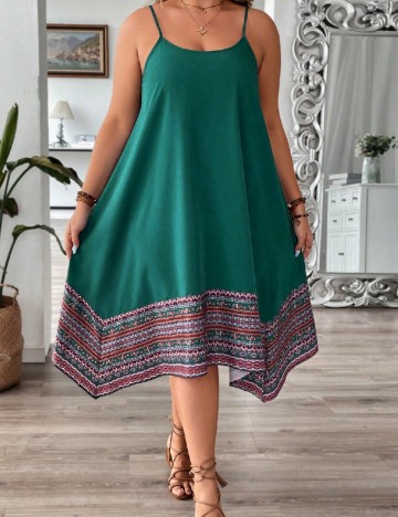 Rochie medie SHEIN CURVE, verde