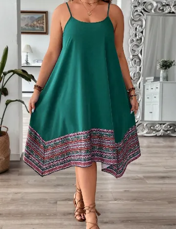 Rochie medie SHEIN CURVE, verde