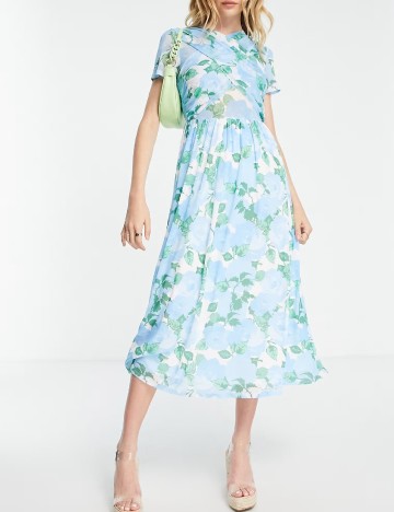 Rochie medie ASOS, albastru