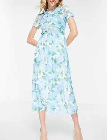Rochie medie ASOS, albastru