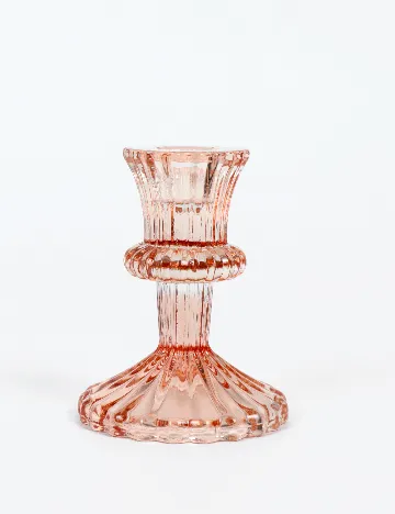 Suport lumanare Home Accents, roz Roz