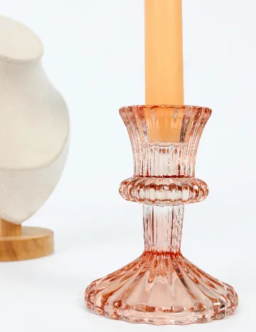 Suport lumanare Home Accents, roz Roz