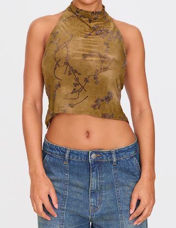 Top PRETTYLITTLETHING, verde