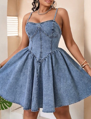 Rochie scurta SHEIN CURVE, albastru