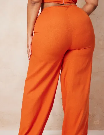 Pantaloni PRETTYLITTLETHING Plus Size, portocaliu