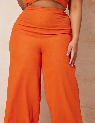 Pantaloni PRETTYLITTLETHING Plus Size, portocaliu
