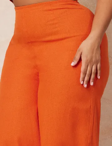 Pantaloni PRETTYLITTLETHING Plus Size, portocaliu