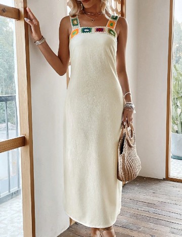 Rochie lunga SHEIN, crem