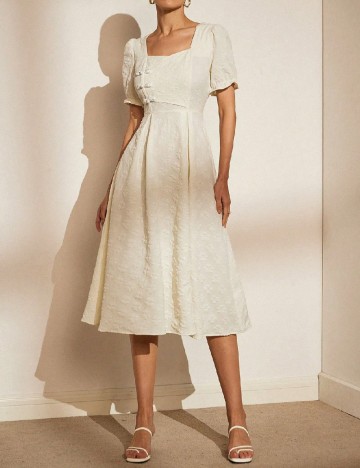 Rochie medie SHEIN, ecru