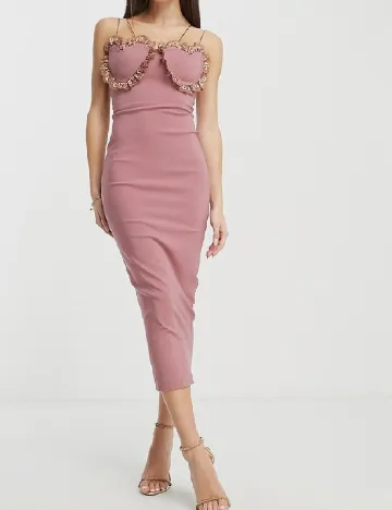 Rochie medie Vesper, roz