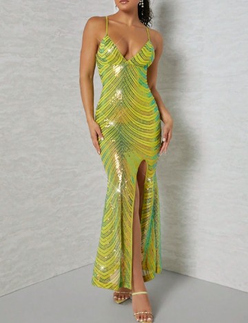 Rochie lunga SHEIN, verde
