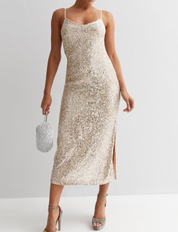 Rochie medie New look, crem