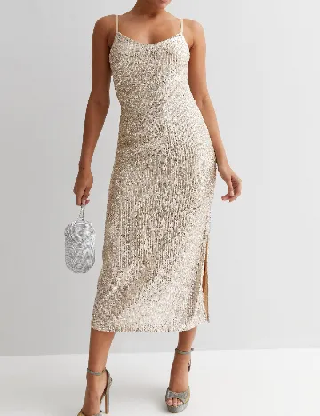 Rochie medie New look, crem