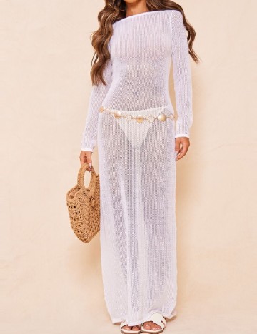 Rochie de plaja PRETTYLITTLETHING, alb
