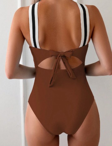 Costum de baie SHEIN, maro