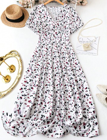 Rochie lunga SHEIN CURVE, alb