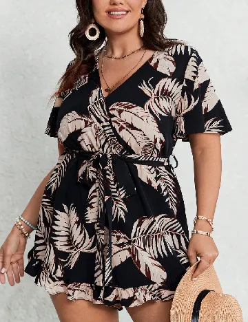 Rochie scurta SHEIN CURVE, maro