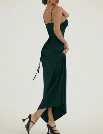 Rochie lunga SHEIN, verde inchis