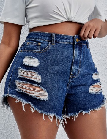 Pantaloni scurti SHEIN CURVE, albastru