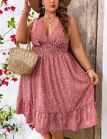 Rochie medie SHEIN CURVE, roz