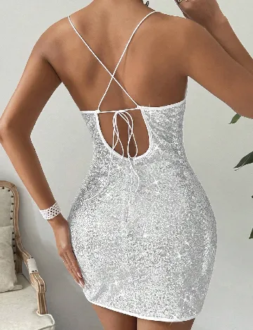 Rochie scurta SHEIN, argintiu