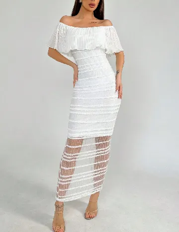 Rochie lunga SHEIN, alb Alb