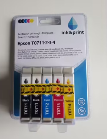 Set cerneala Epson ink & print, mix culori
