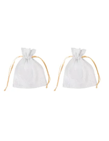 Set saculeti 2 bucati Hobby Flora, argintiu Gri