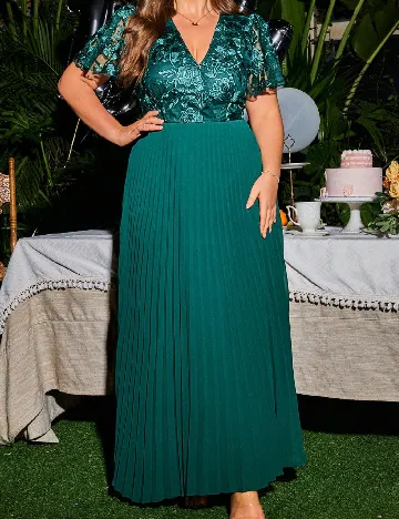 Rochie lunga SHEIN CURVE, verde Verde