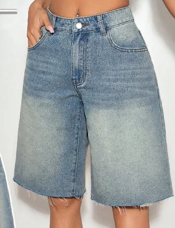 Pantaloni scurti SHEIN, albastru Albastru