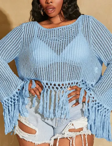 Bluza SHEIN CURVE, albastru