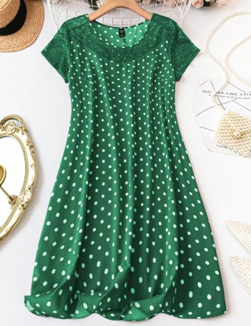 Rochie medie SHEIN CURVE, verde