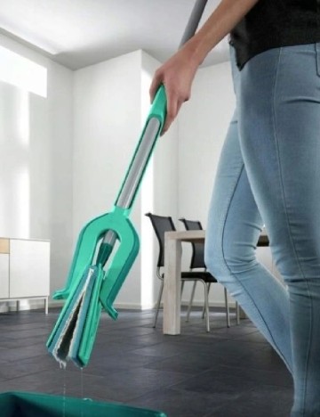 Laveta pentru mop LEIFHEIT, alb/turcoaz