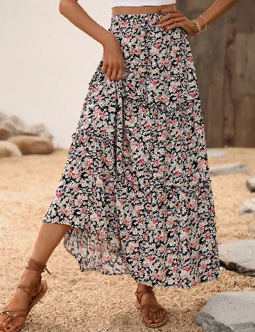 Fusta SHEIN, floral print Floral print