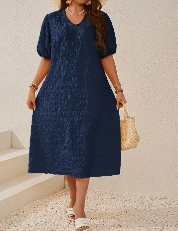 Rochie medie Emery Rose Curve, bleumarin