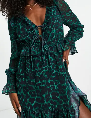 Rochie medie Miss Selfridge, verde Verde